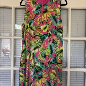 Tropical Pink and Green Tommy Bahama Golf Dress XL EUC